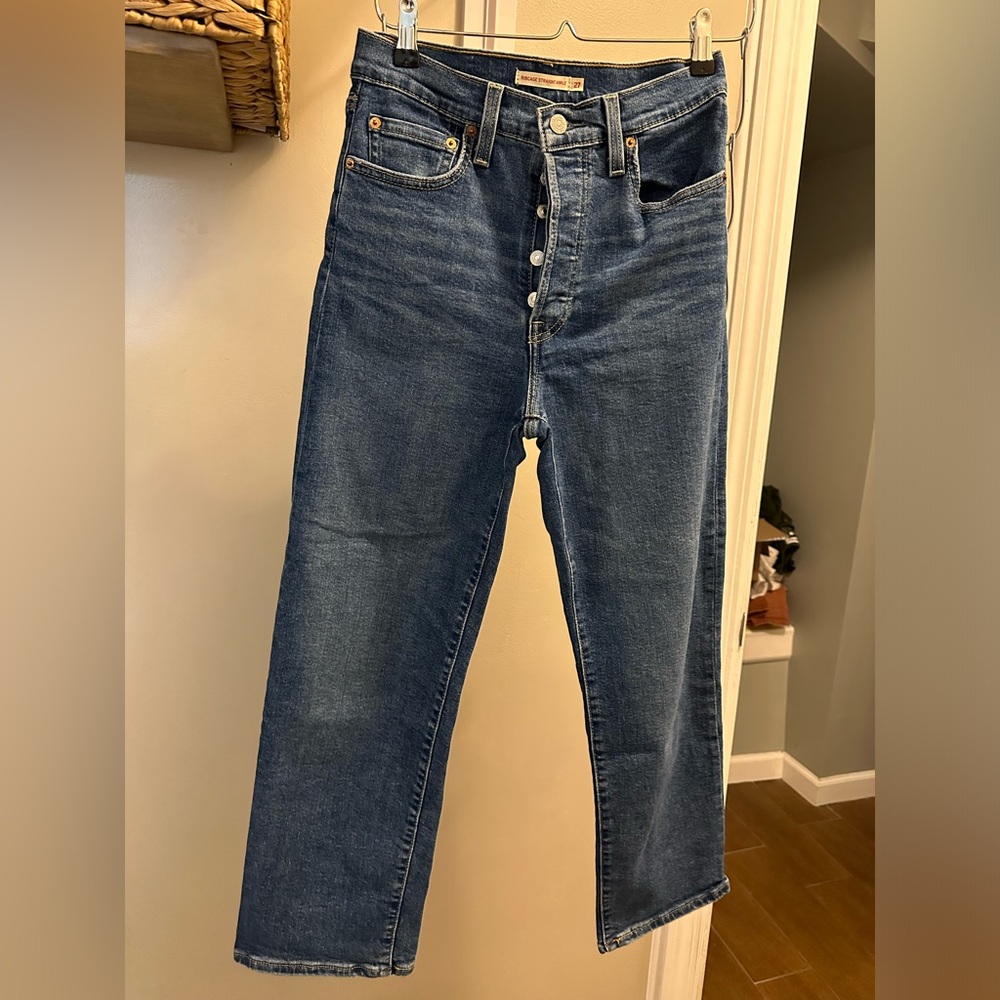 Levi's Women's Ribcage Straight Ankle Jeans, size 27